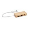 HUBBAM Bamboe USB hub 3 poorten